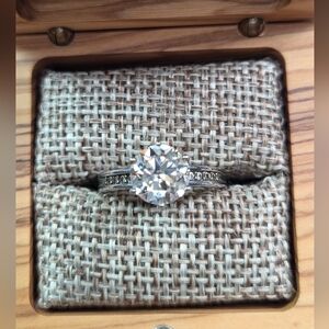 Sterling Silver Moissanite Ring